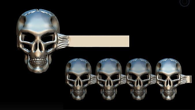 Alien Skull Bracelet SciFi Jewelry 3D Print STL OBJ 3D print model