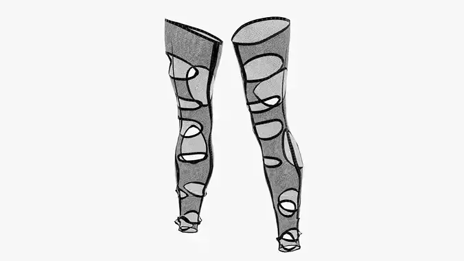 Lace Leggings  Low-poly 3D model