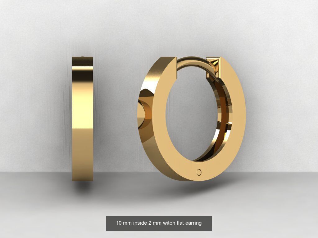 7 sizes flat earring 3D Model Collection_2