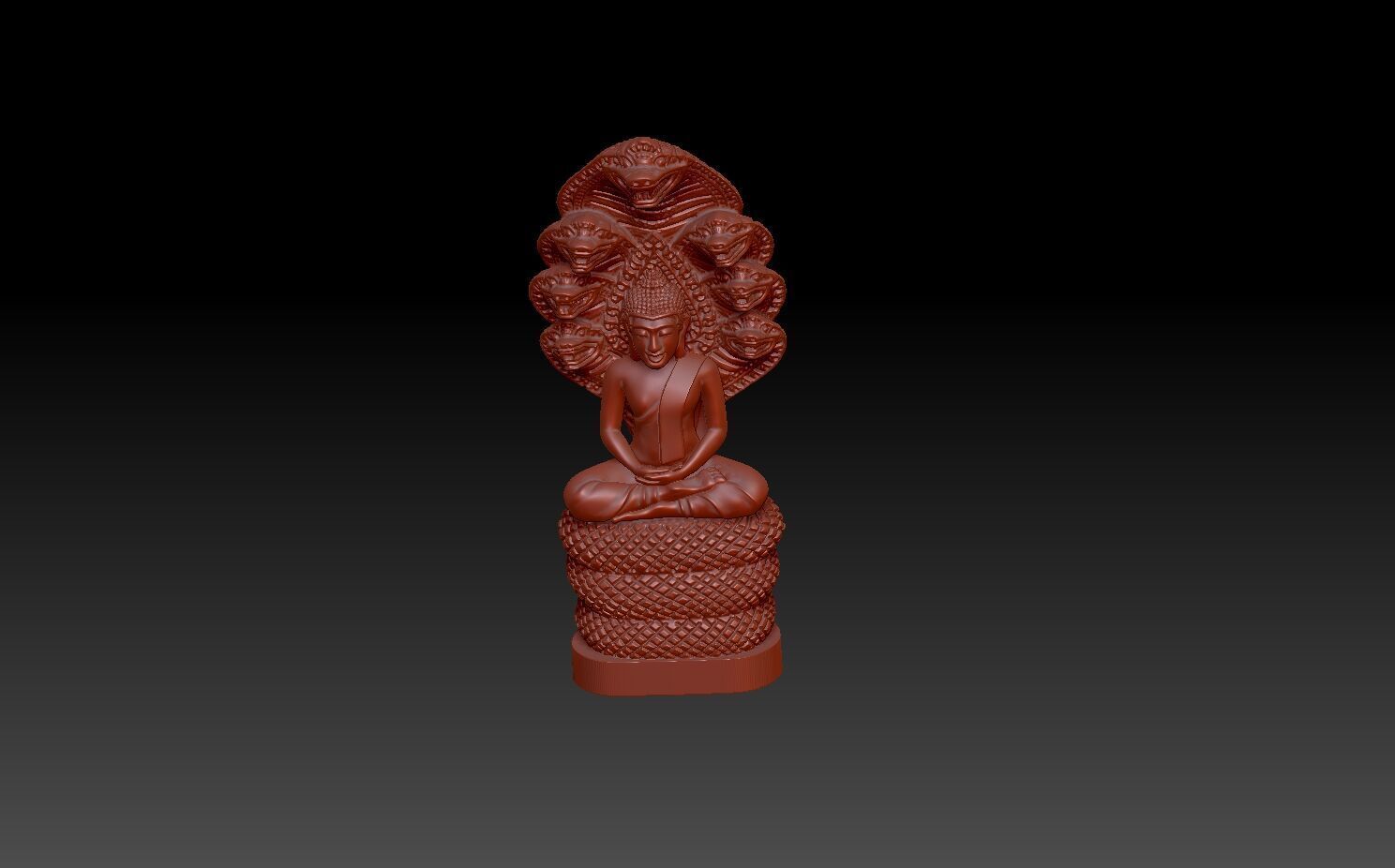 buddha with dragon style 3D print model_3