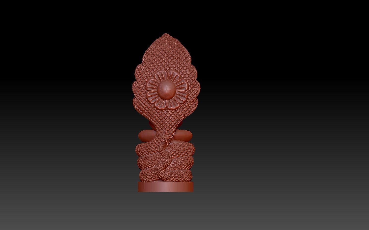 buddha with dragon style 3D print model_2