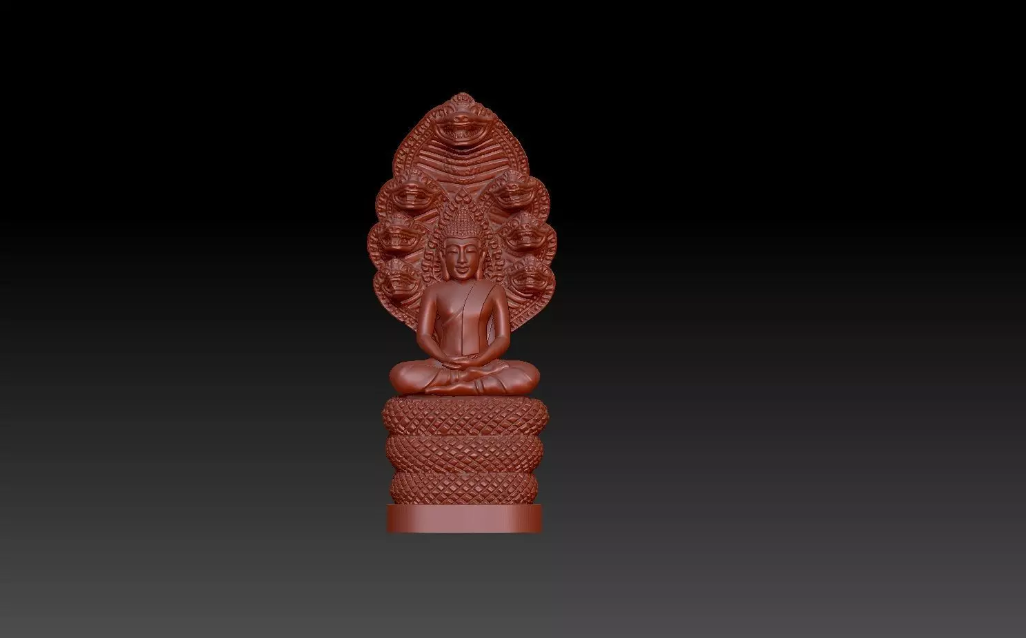 buddha with dragon style 3D print model_0