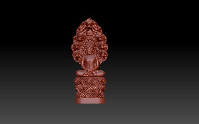 buddha with dragon style  3D print model