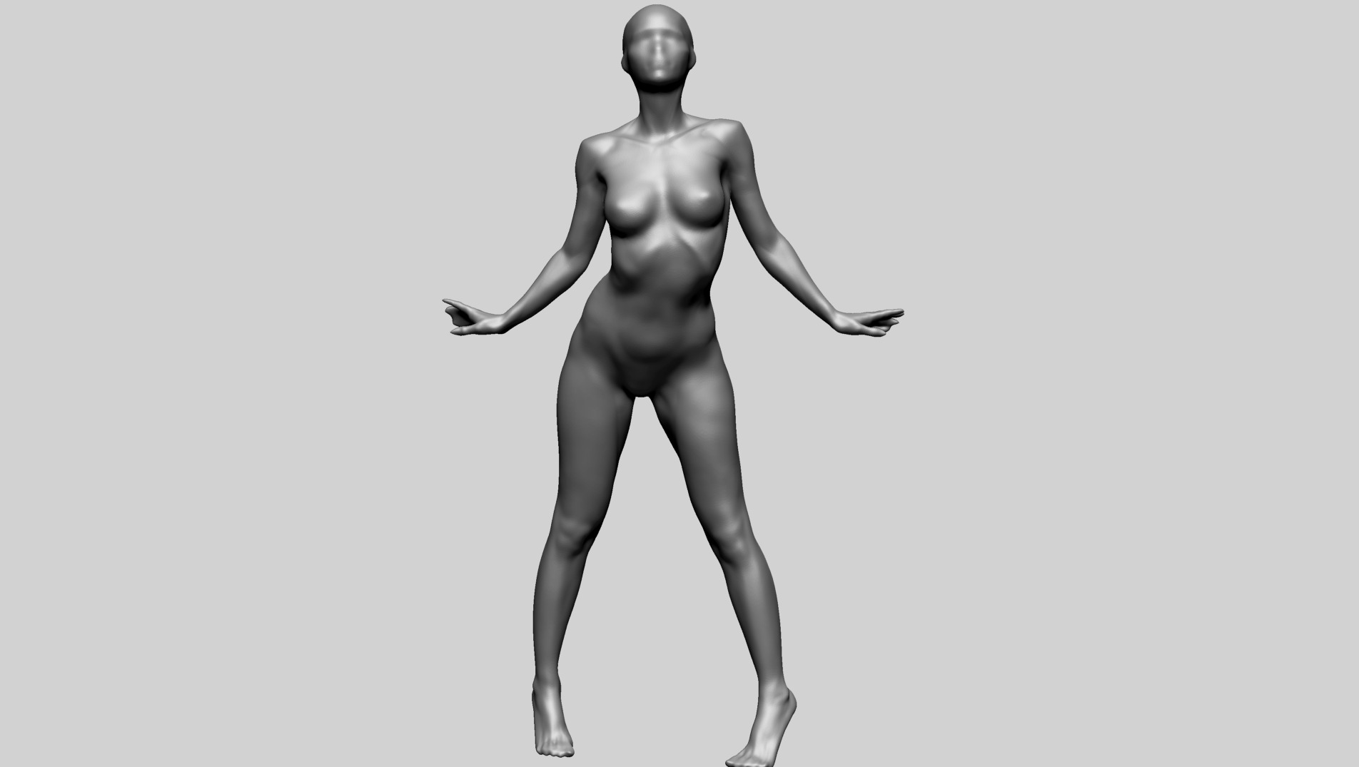 Female Poses B 3D model_8