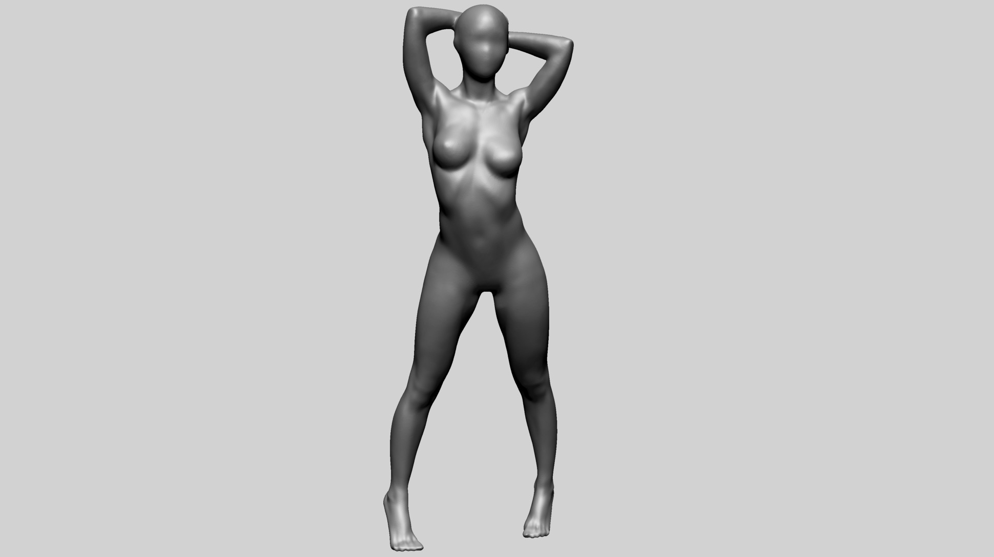 Female Poses B 3D model_5