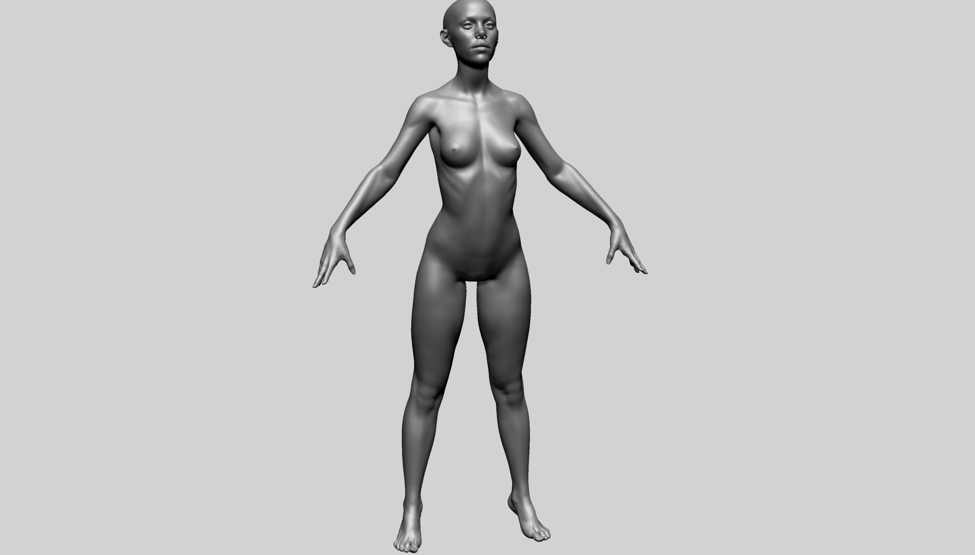 Female Poses B 3D model_2