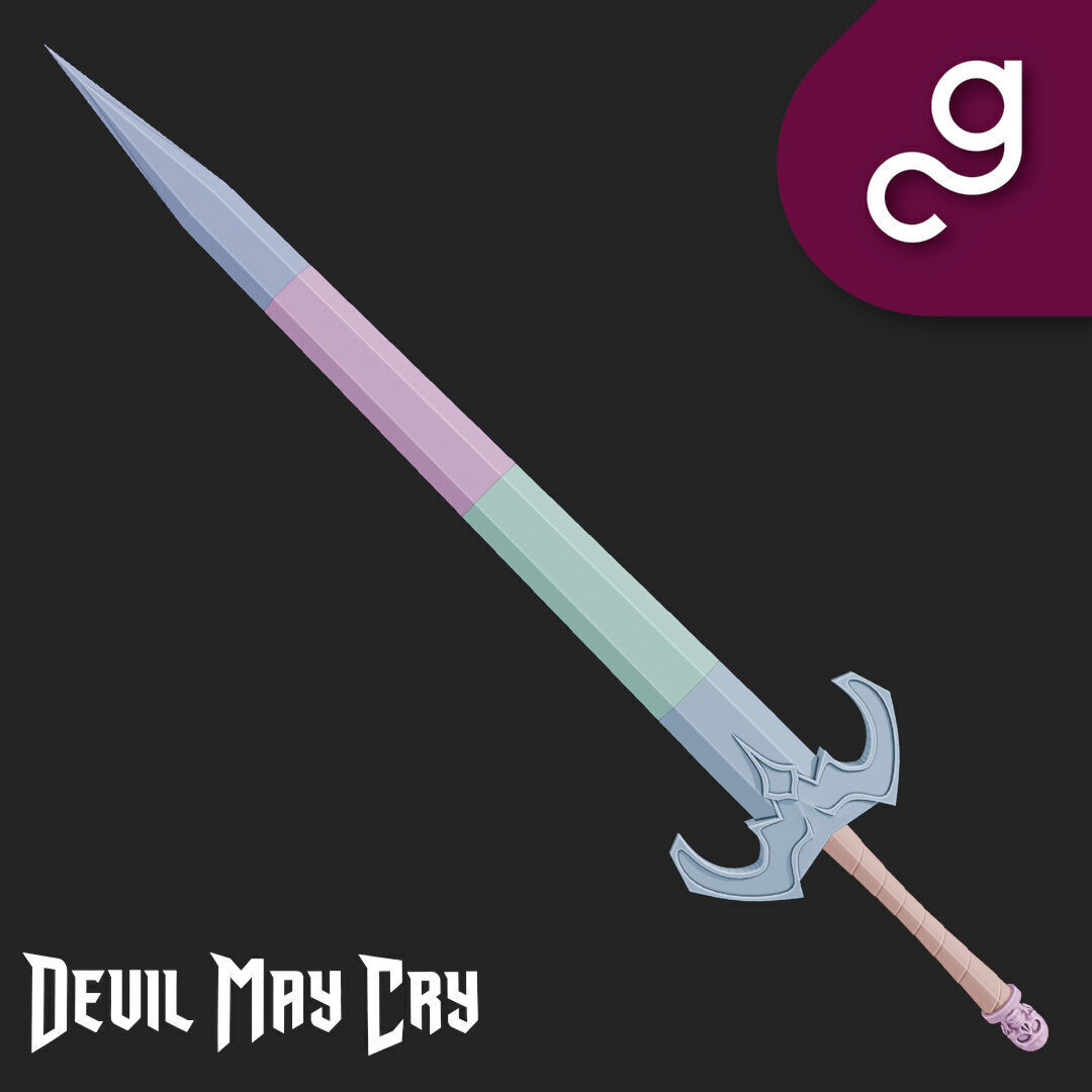 Sparda Force Edge Sword  Devil May Cry 3D print model_2