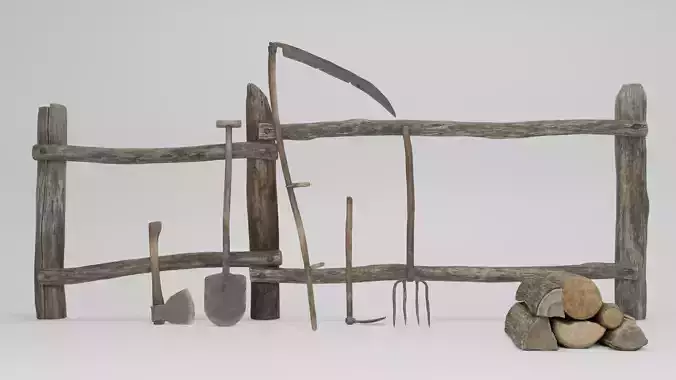 Medieval Village Pack Garden Tools Nanite-ready