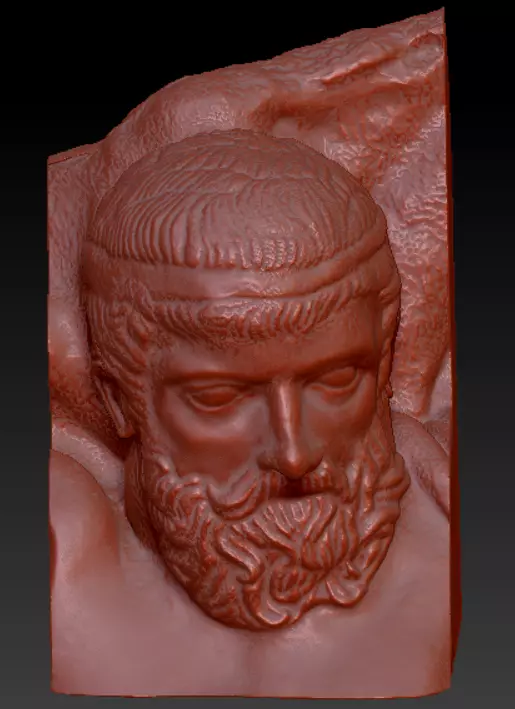 Fragment of the relief of a fallen warrior 3D print model