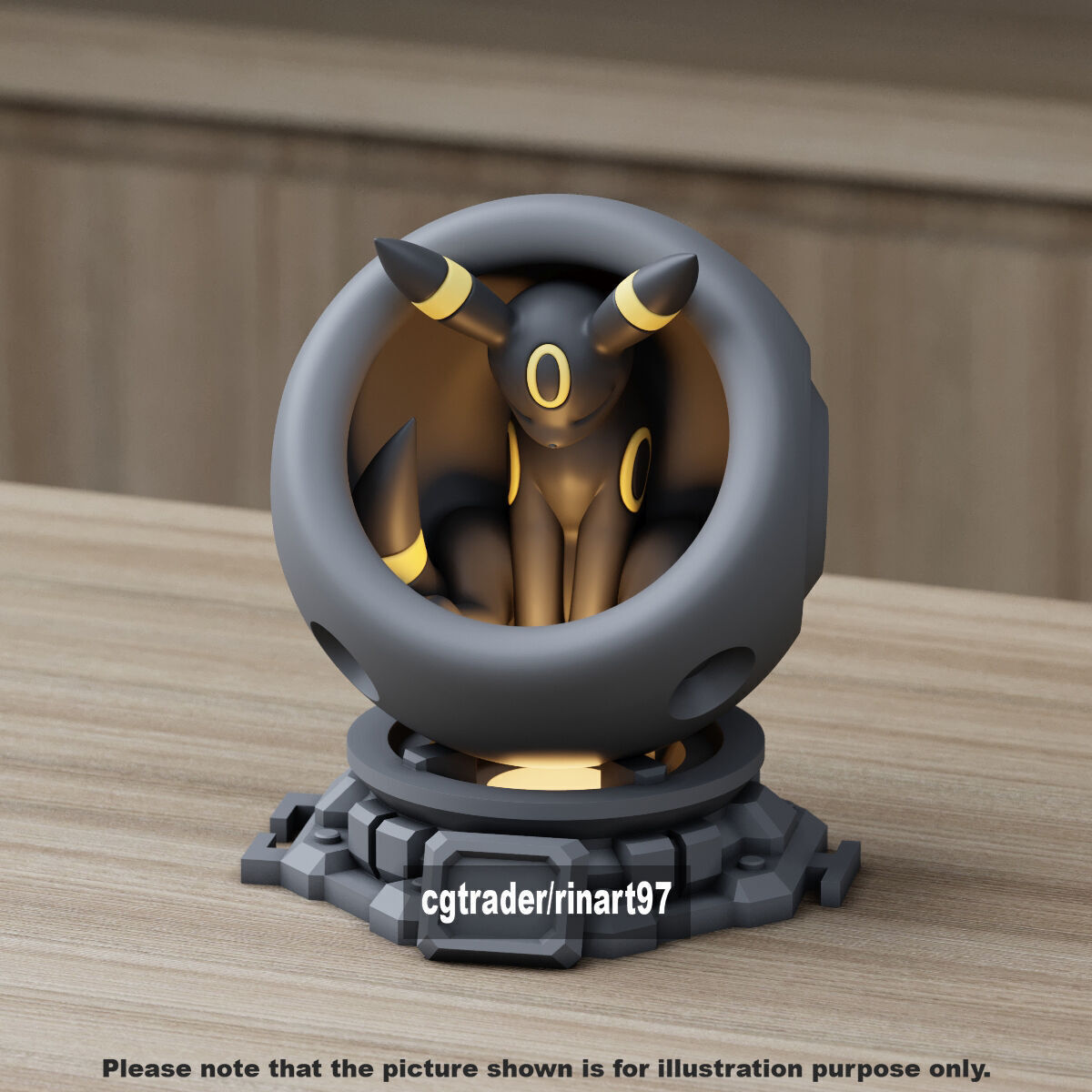 Umbreon in healing machine pods from pokemon 3D print model_4