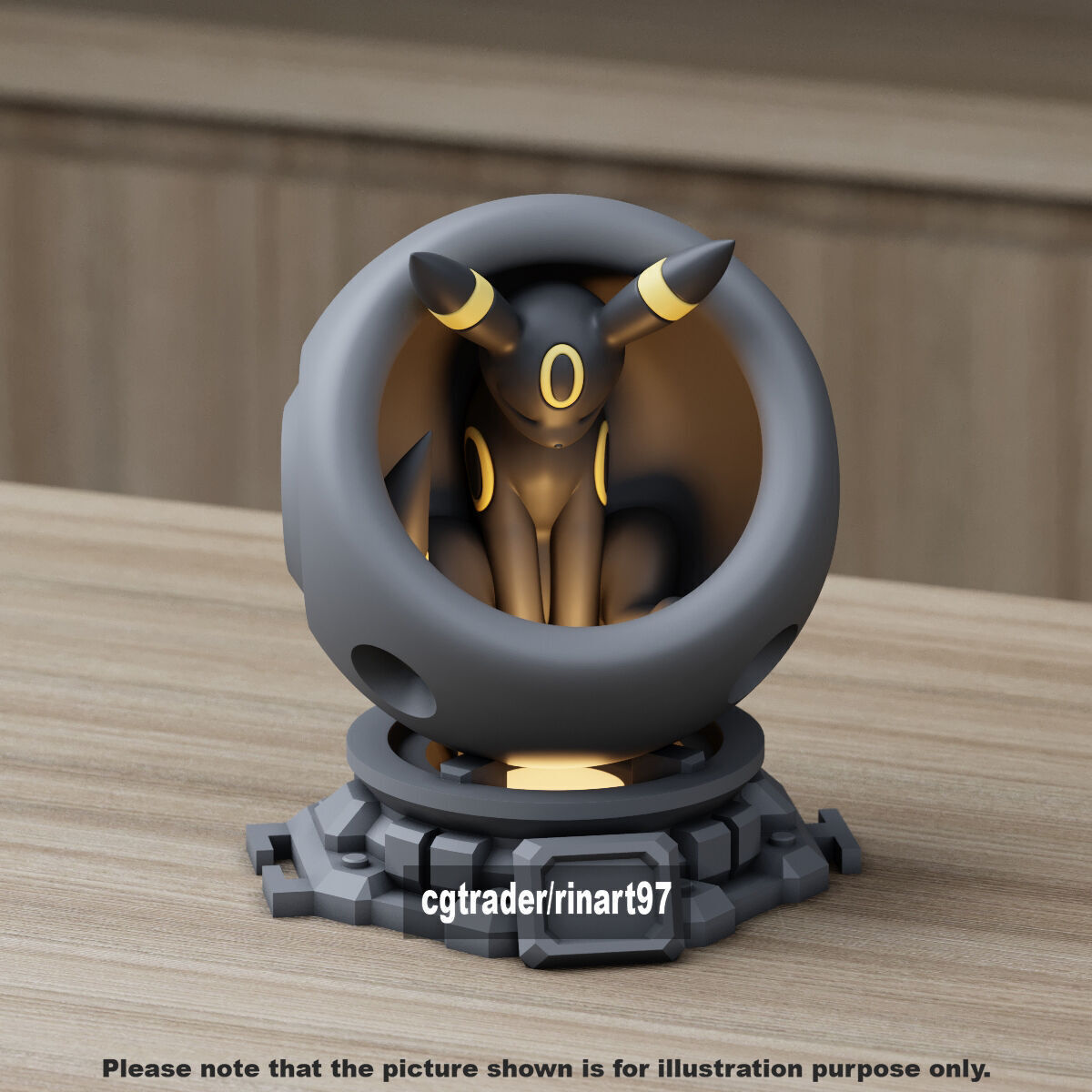 Umbreon in healing machine pods from pokemon 3D print model_6