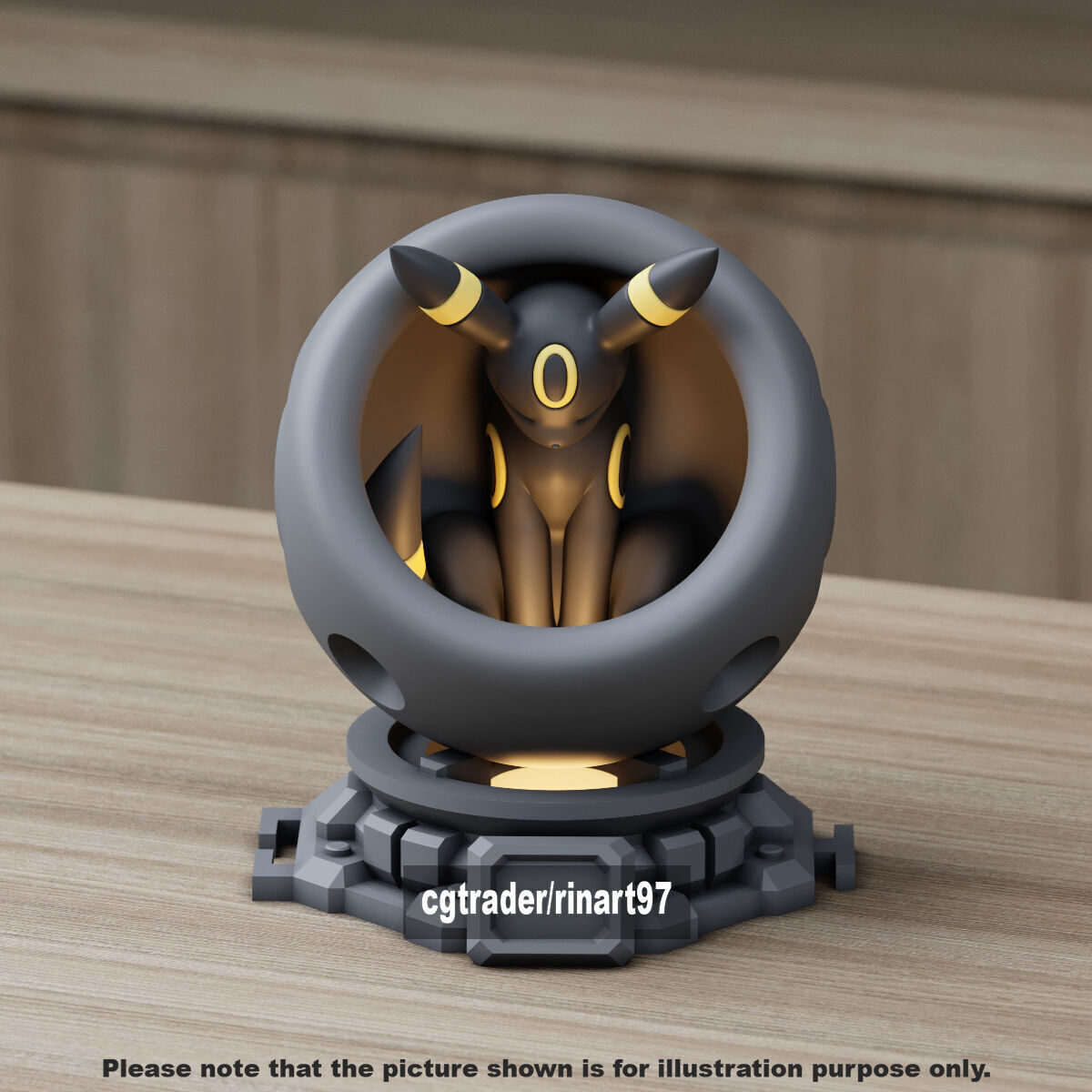Umbreon in healing machine pods from pokemon 3D print model_5