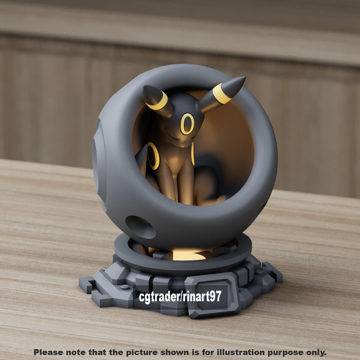 Umbreon in healing machine pods from pokemon 3D print model_7