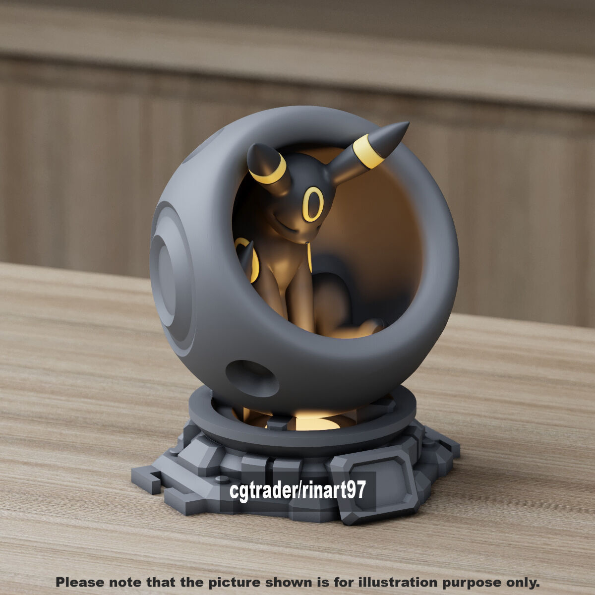 Umbreon in healing machine pods from pokemon 3D print model_8