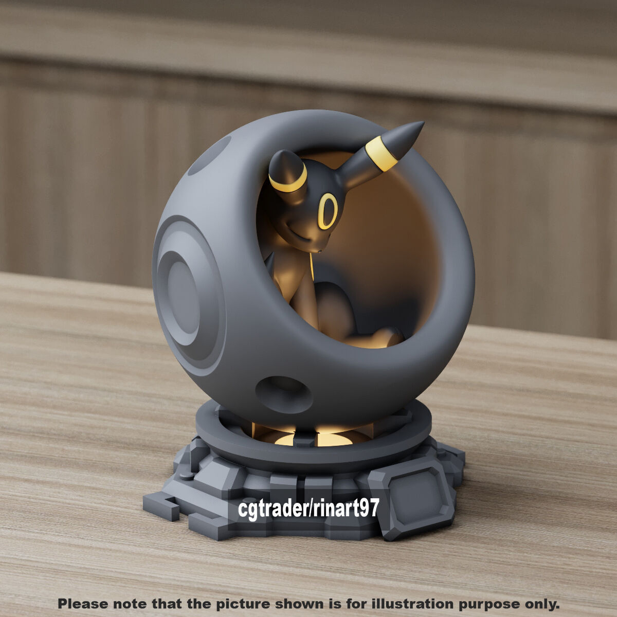 Umbreon in healing machine pods from pokemon 3D print model_9