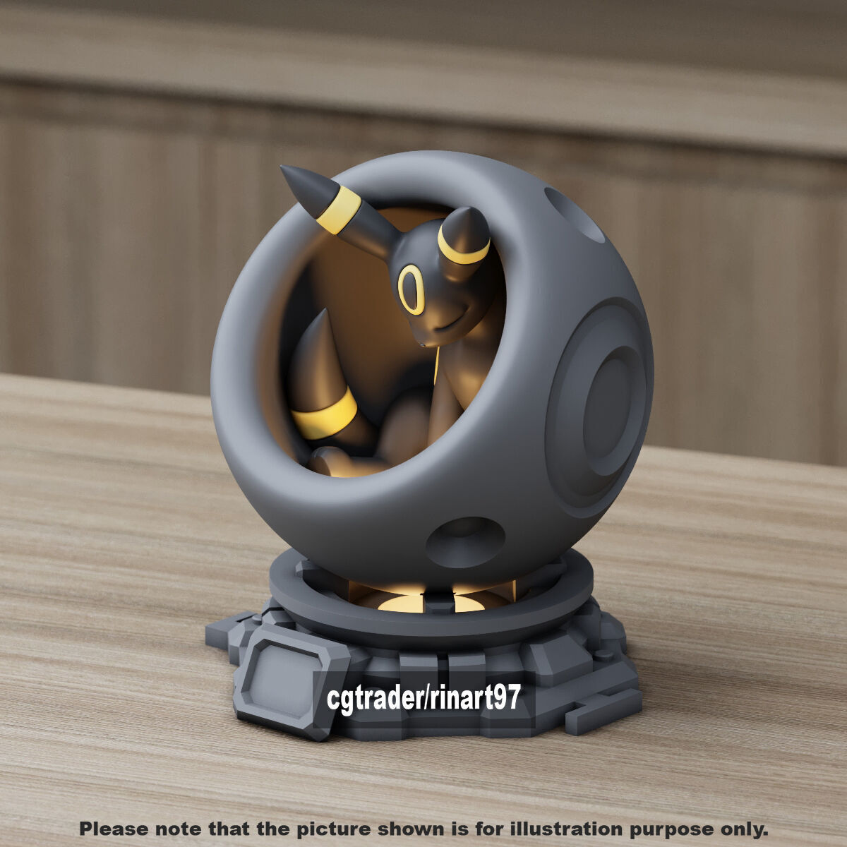 Umbreon in healing machine pods from pokemon 3D print model_11