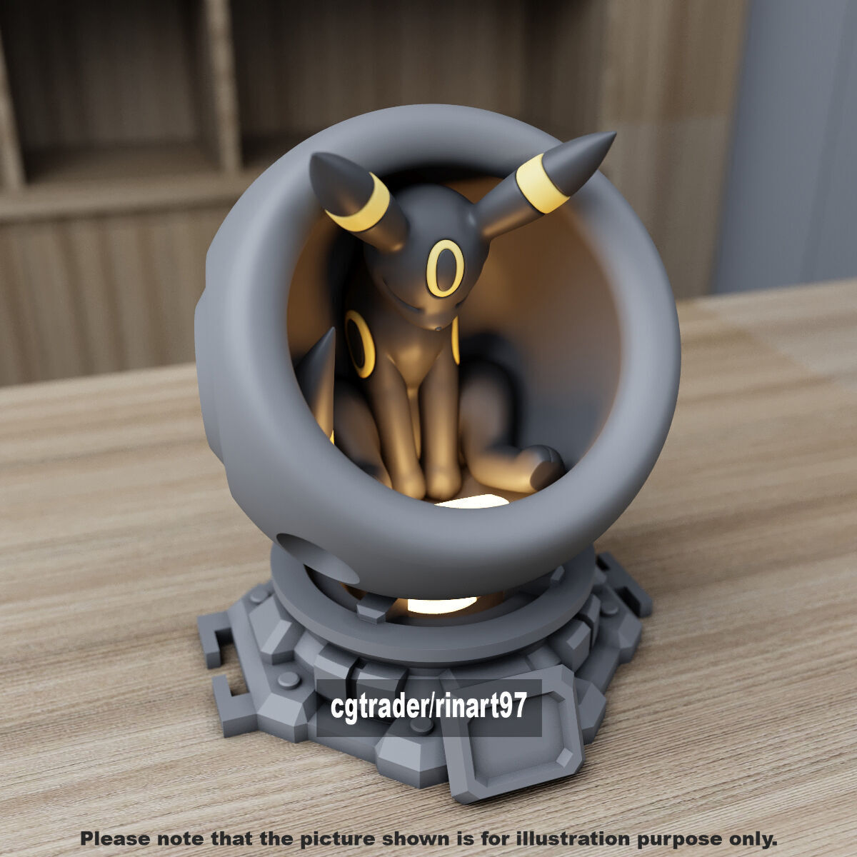 Umbreon in healing machine pods from pokemon 3D print model_2