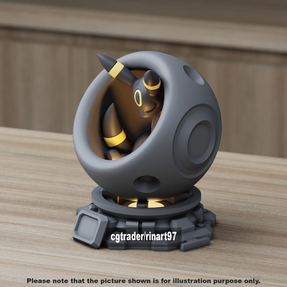Umbreon in healing machine pods from pokemon 3D print model_1