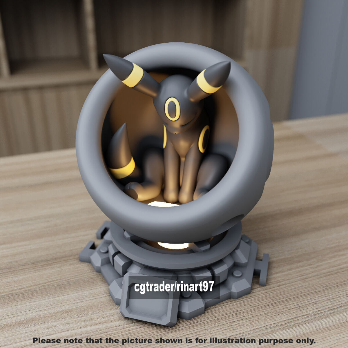 Umbreon in healing machine pods from pokemon 3D print model_3