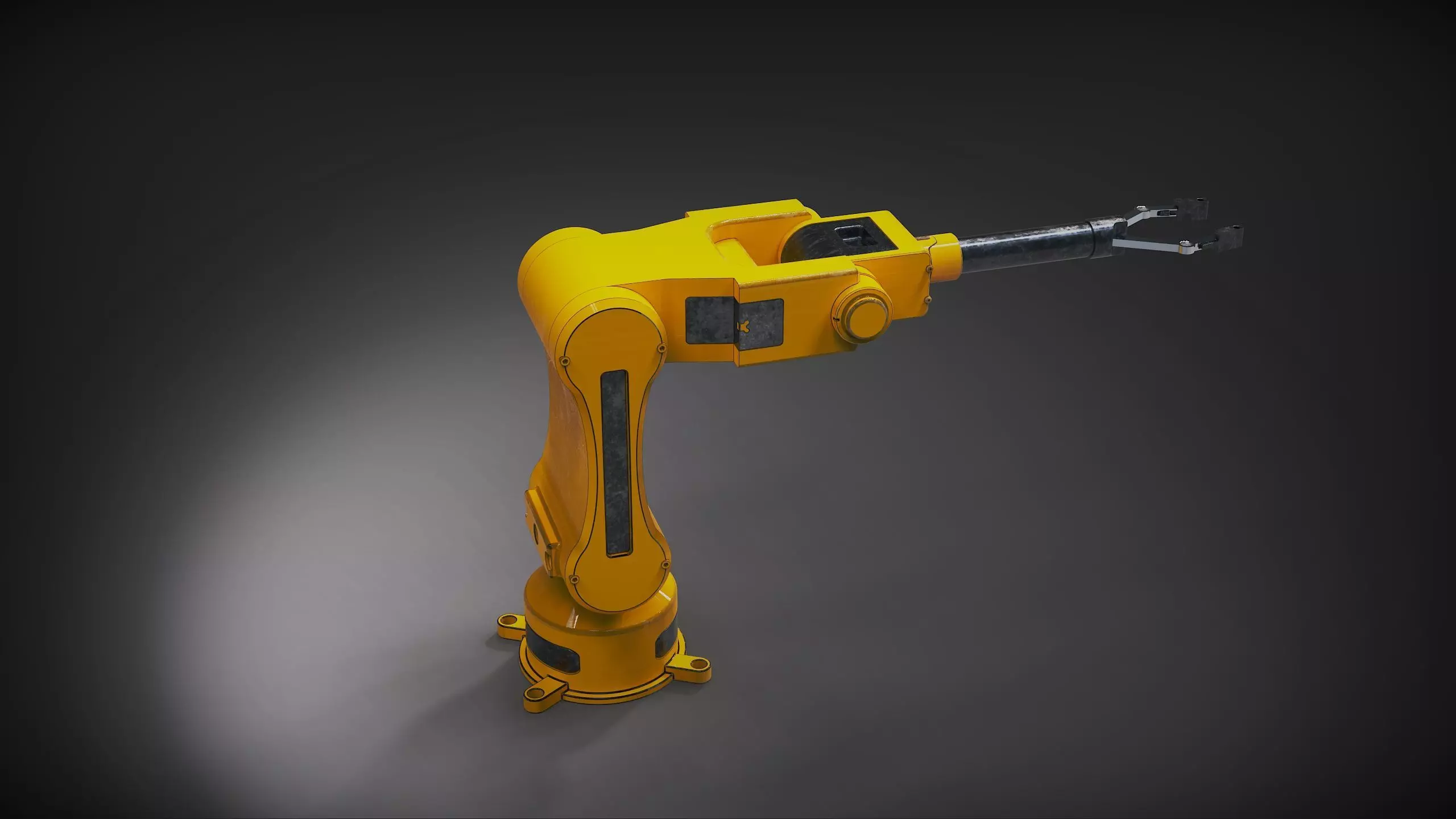 Robotic arm industrial factory gear 3D model