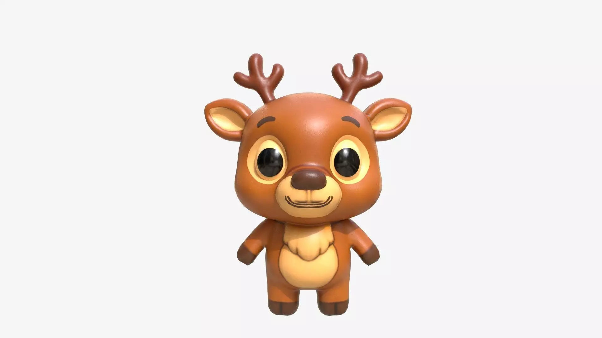 Cartoon Deer Low-poly 3D model_0