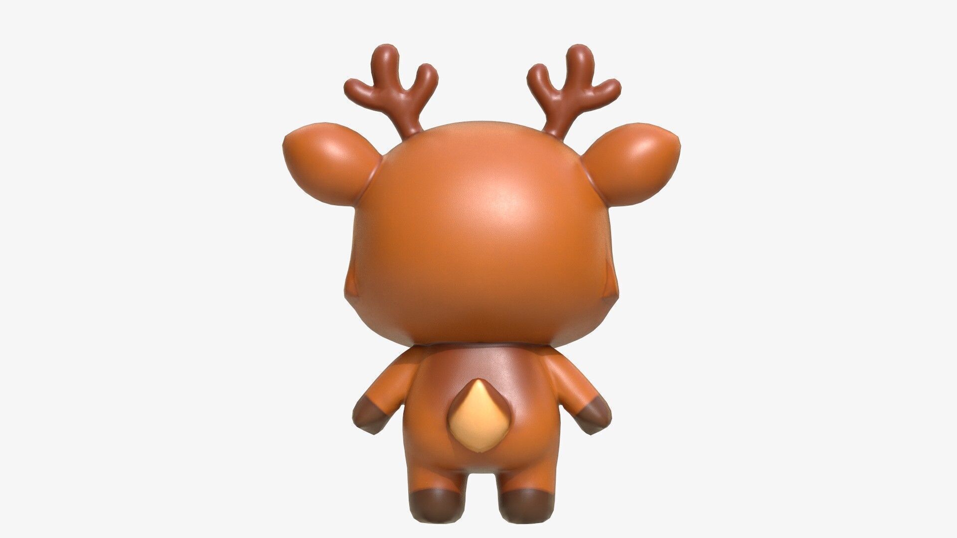 Cartoon Deer Low-poly 3D model_2