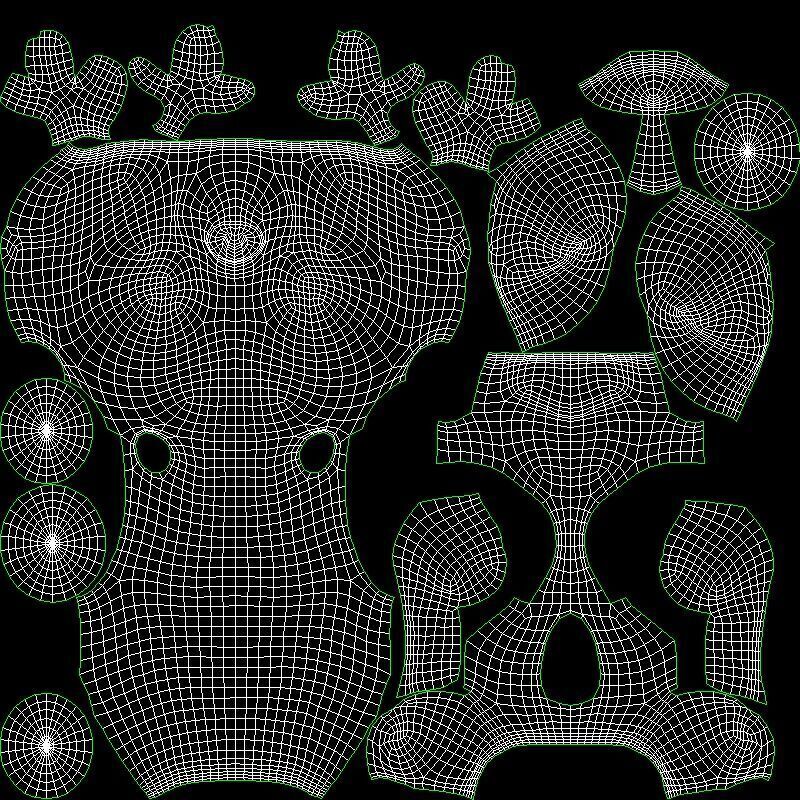 Cartoon Deer Low-poly 3D model_12