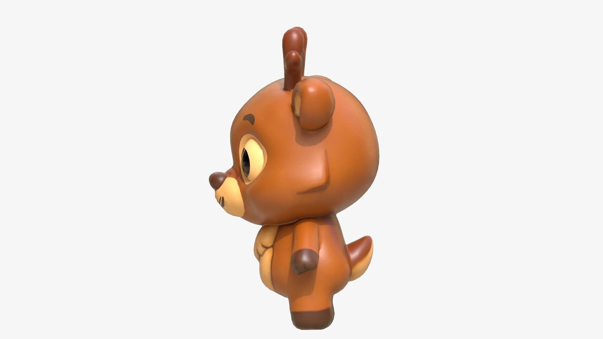 Cartoon Deer Low-poly 3D model_5