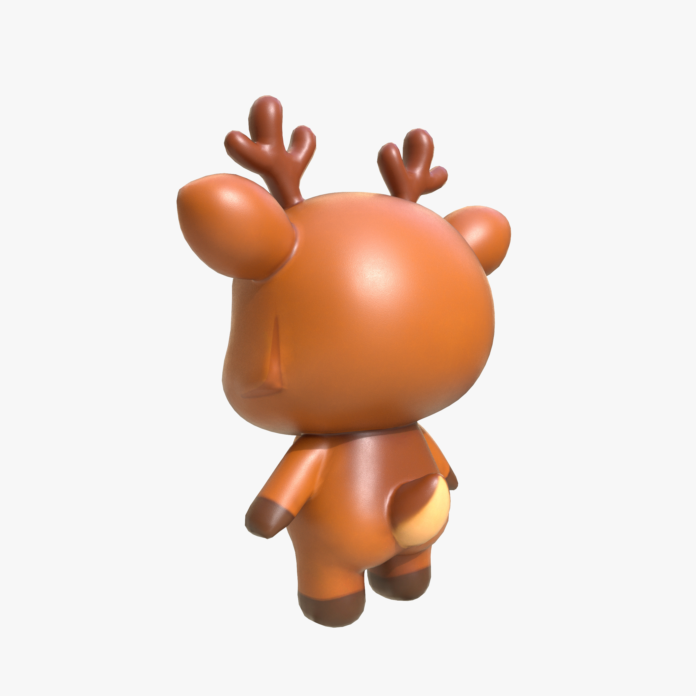 Cartoon Deer Low-poly 3D model_3