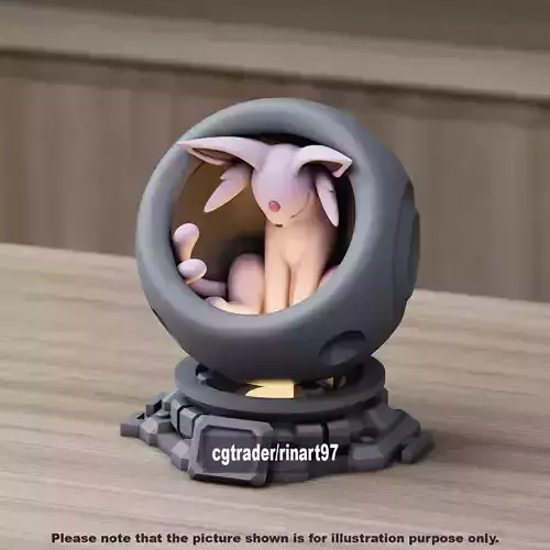 Espeon in healing machine pods from pokemon 3D print model