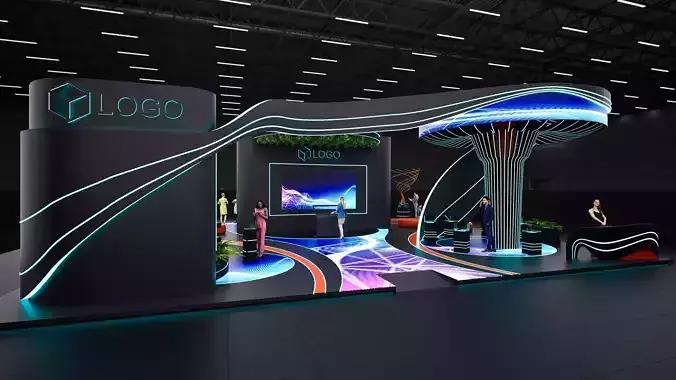 Booth design 4 3D model