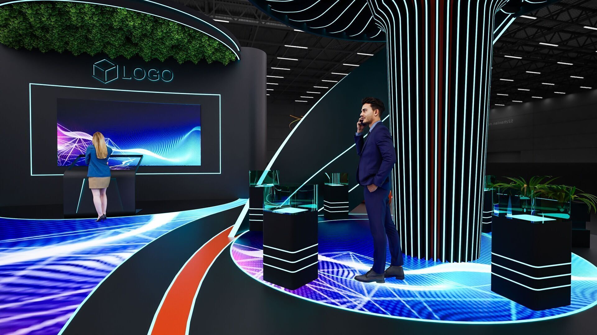 Booth design 4 3D model_2