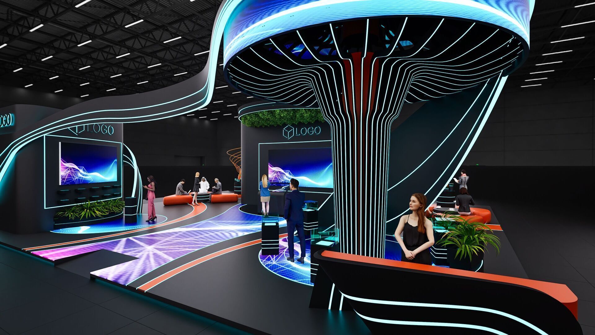 Booth design 4 3D model_6