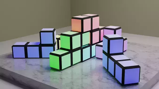 Tetris Lamp