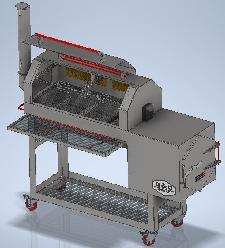 Smoker Grill 3D model_1