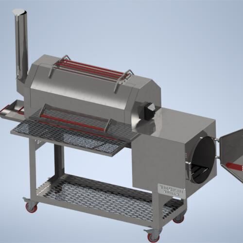 Smoker Grill 3D model_2