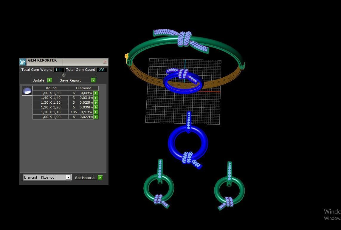 tiffany tam set 3D print model_5