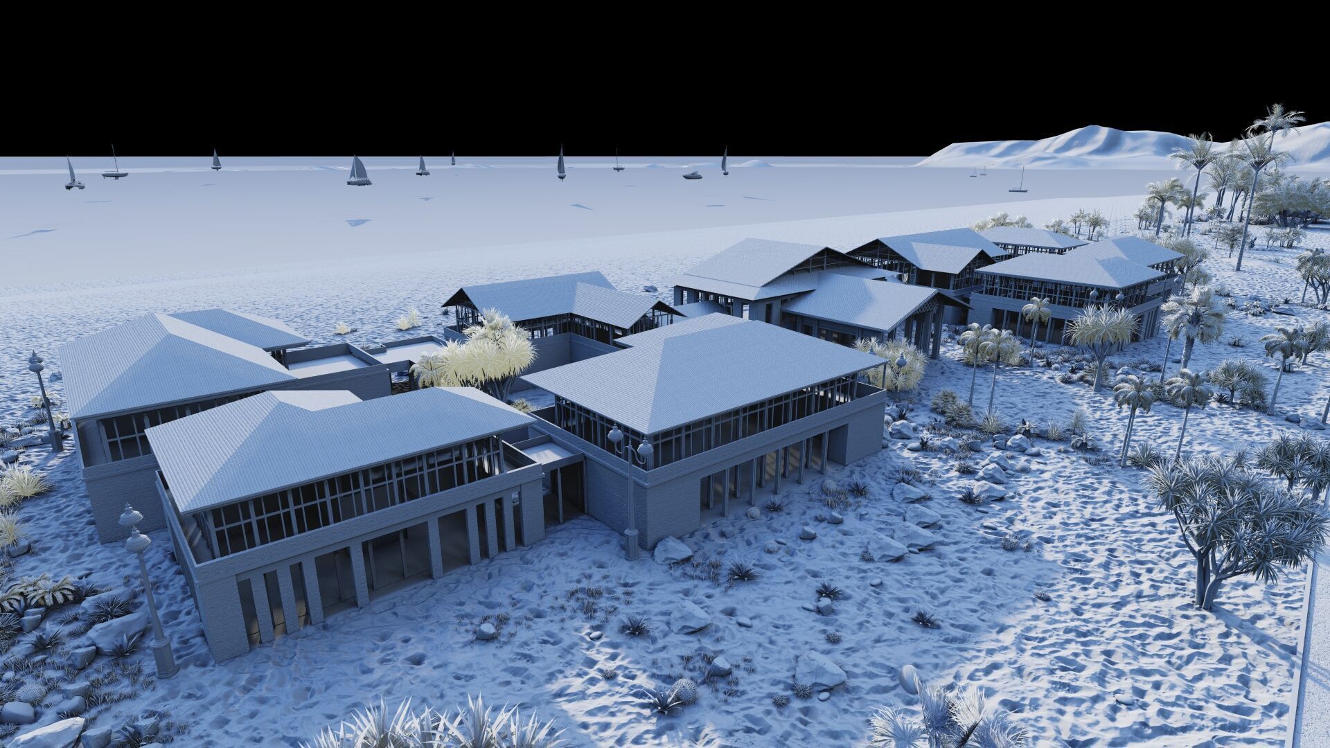 Hotel Beach-Hotel Beach Resort 3D model_18