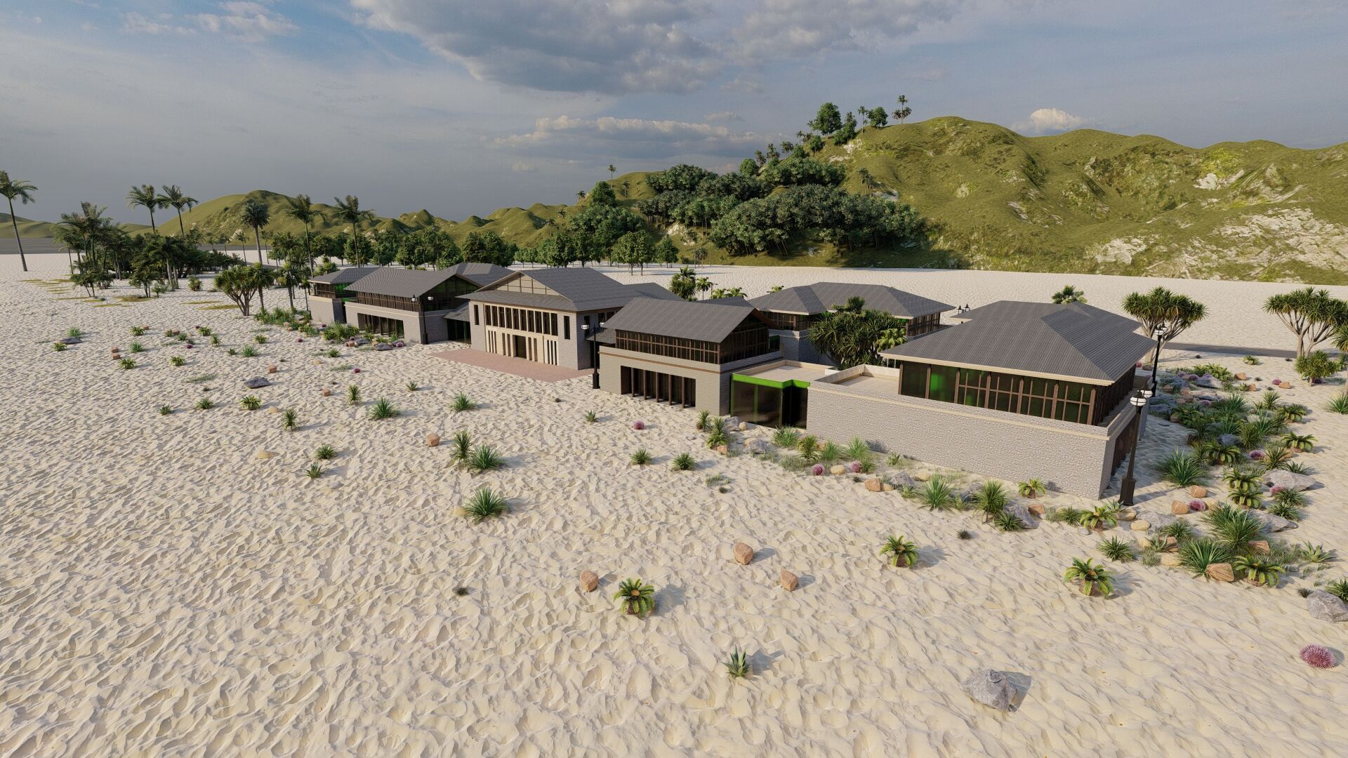 Hotel Beach-Hotel Beach Resort 3D model_10