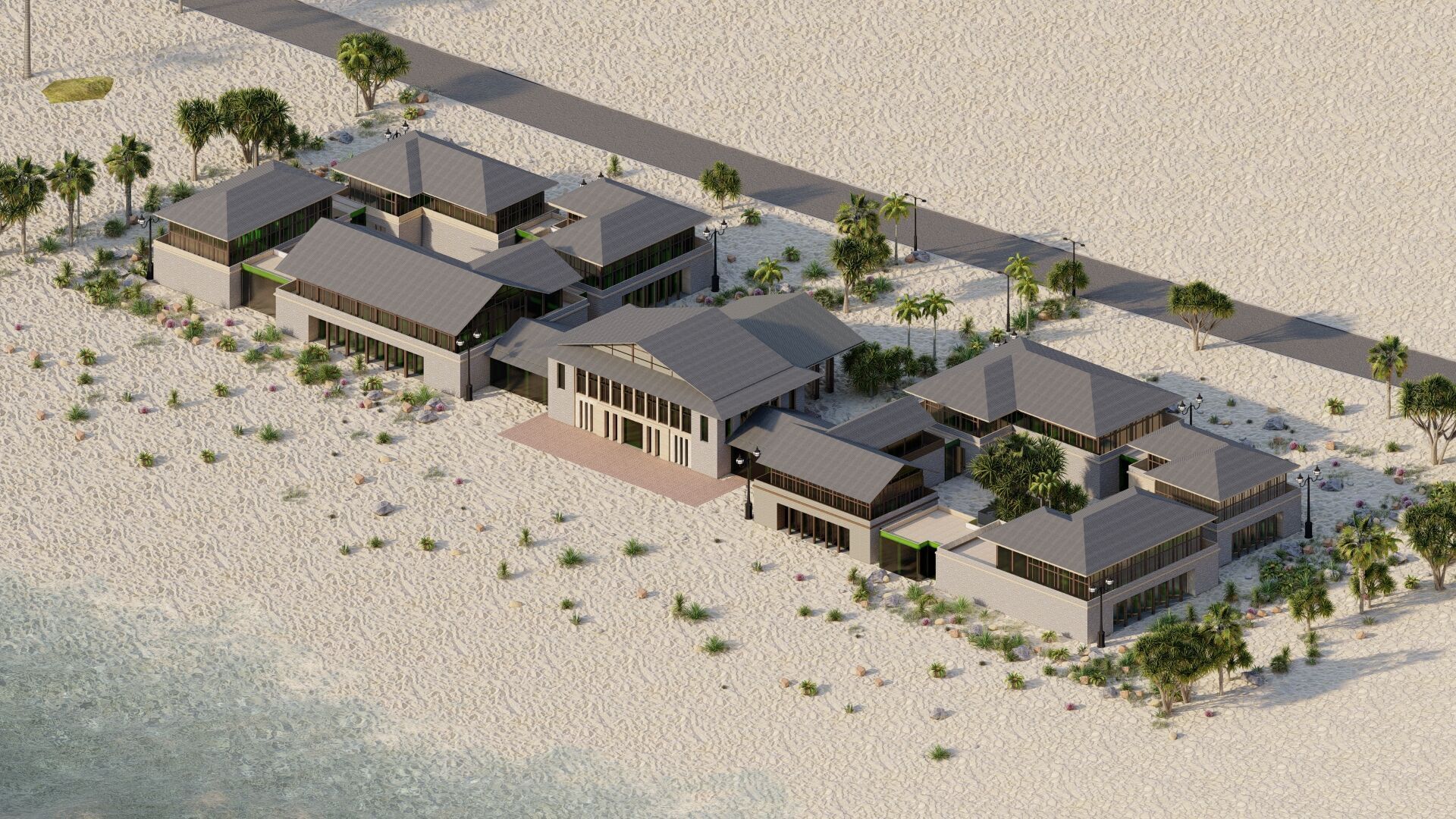 Hotel Beach-Hotel Beach Resort 3D model_9