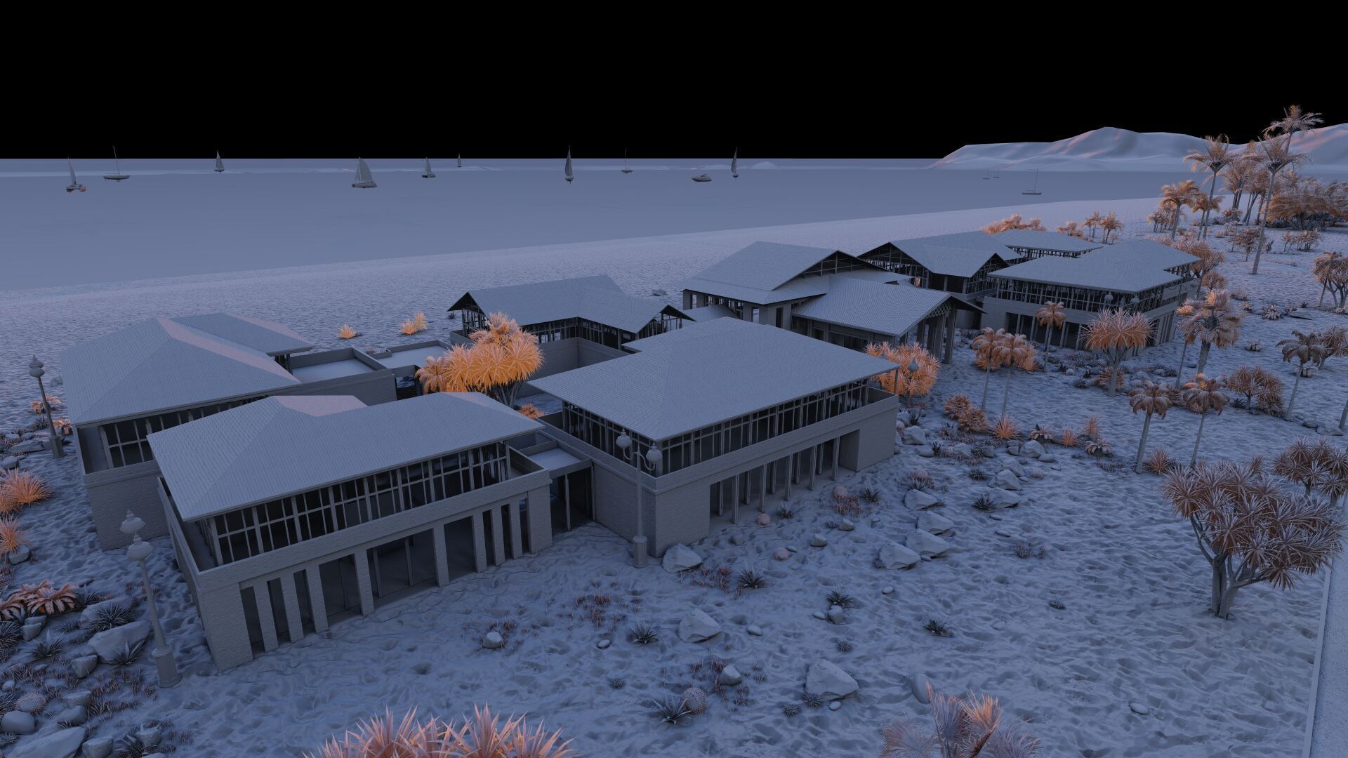 Hotel Beach-Hotel Beach Resort 3D model_16