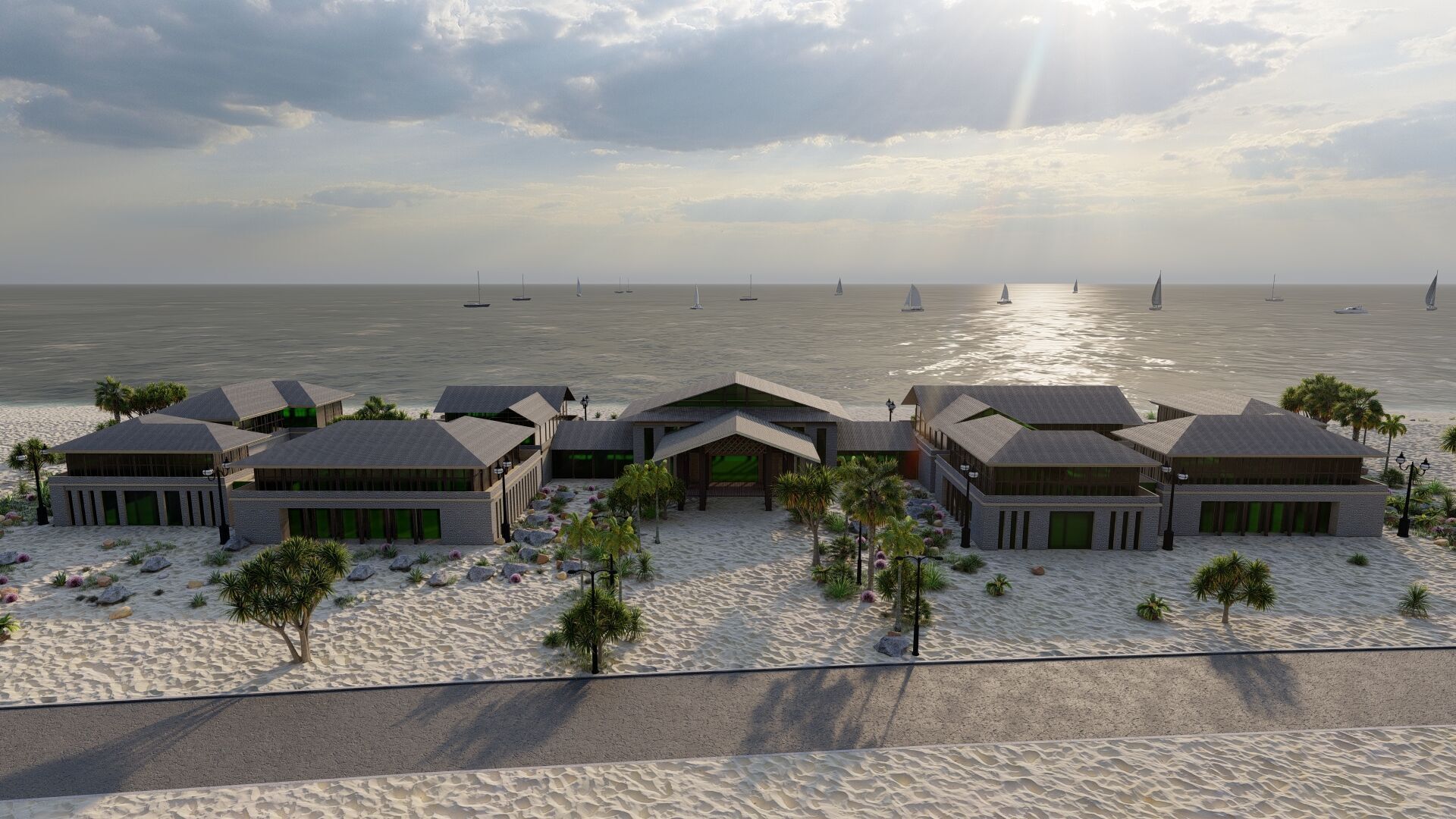 Hotel Beach-Hotel Beach Resort 3D model_28