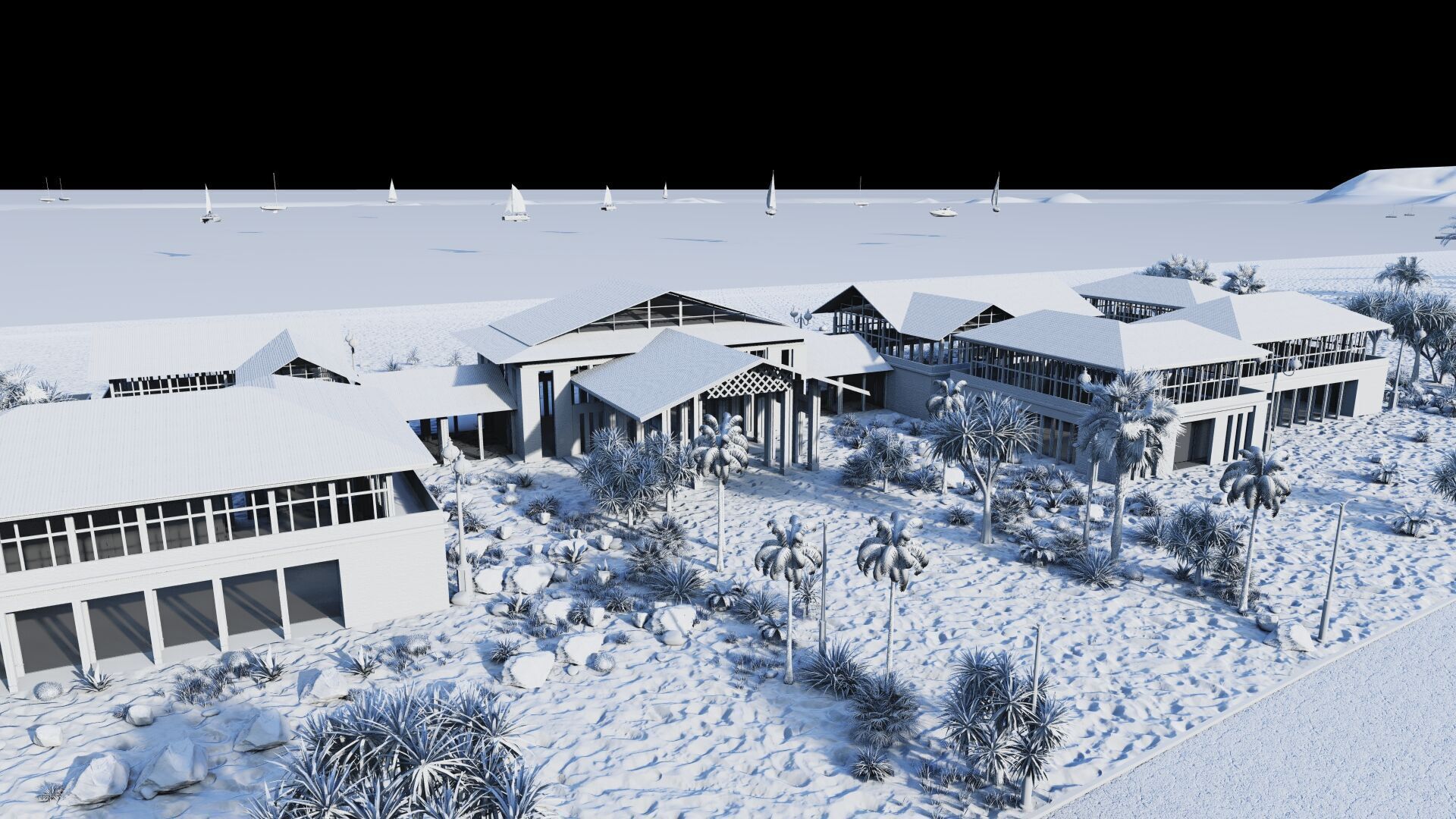 Hotel Beach-Hotel Beach Resort 3D model_20