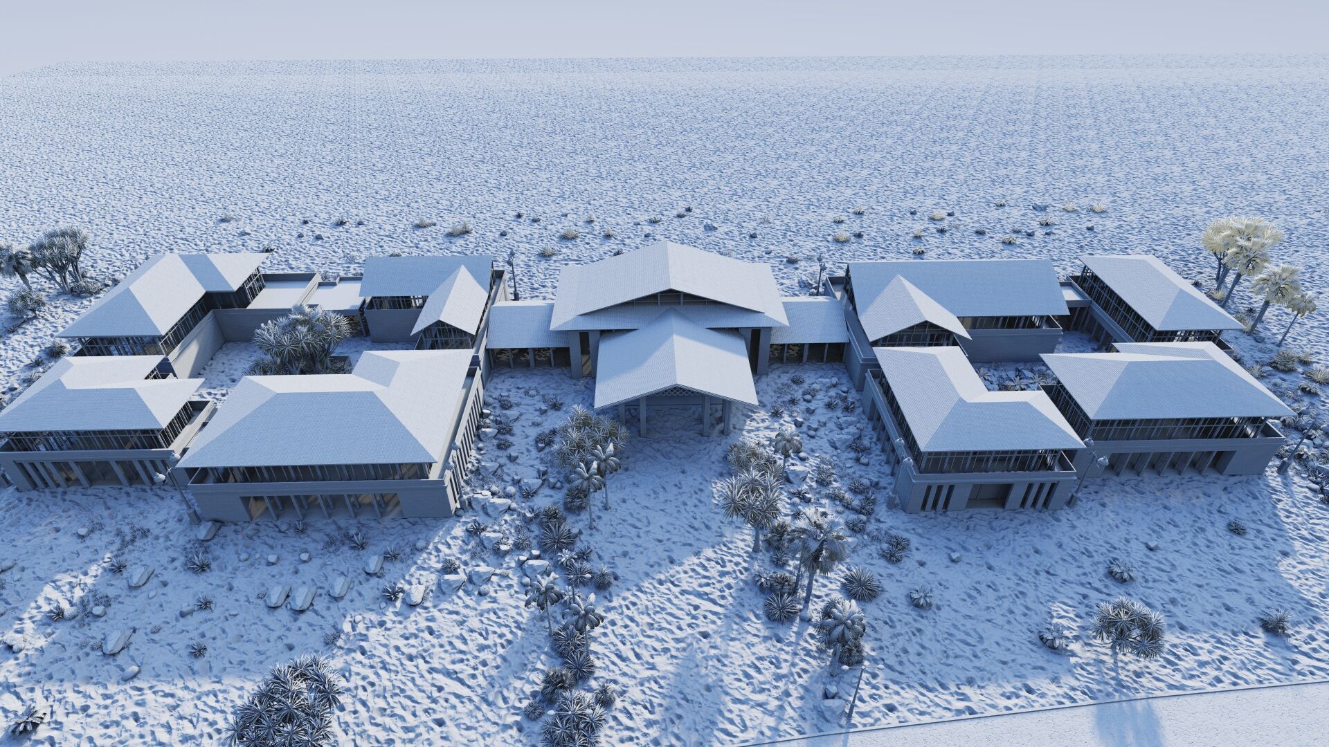 Hotel Beach-Hotel Beach Resort 3D model_26