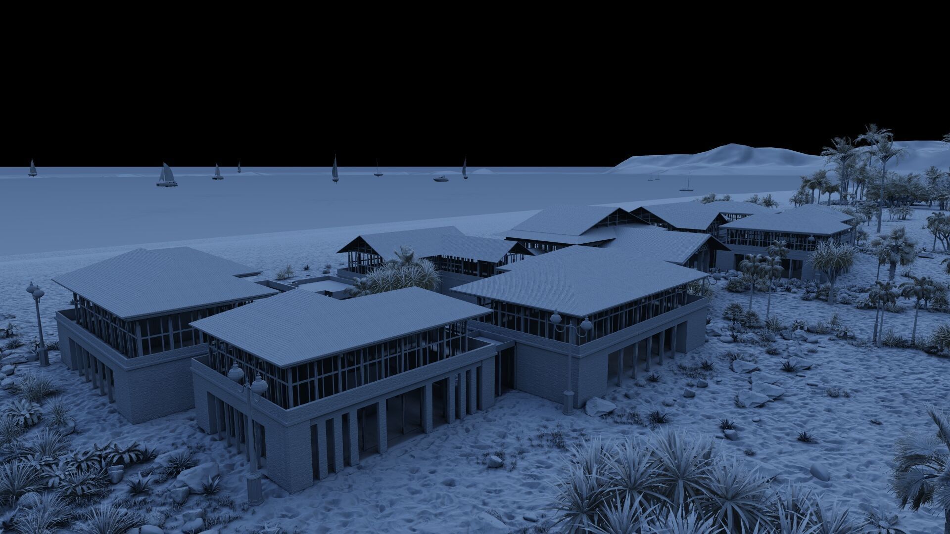 Hotel Beach-Hotel Beach Resort 3D model_17