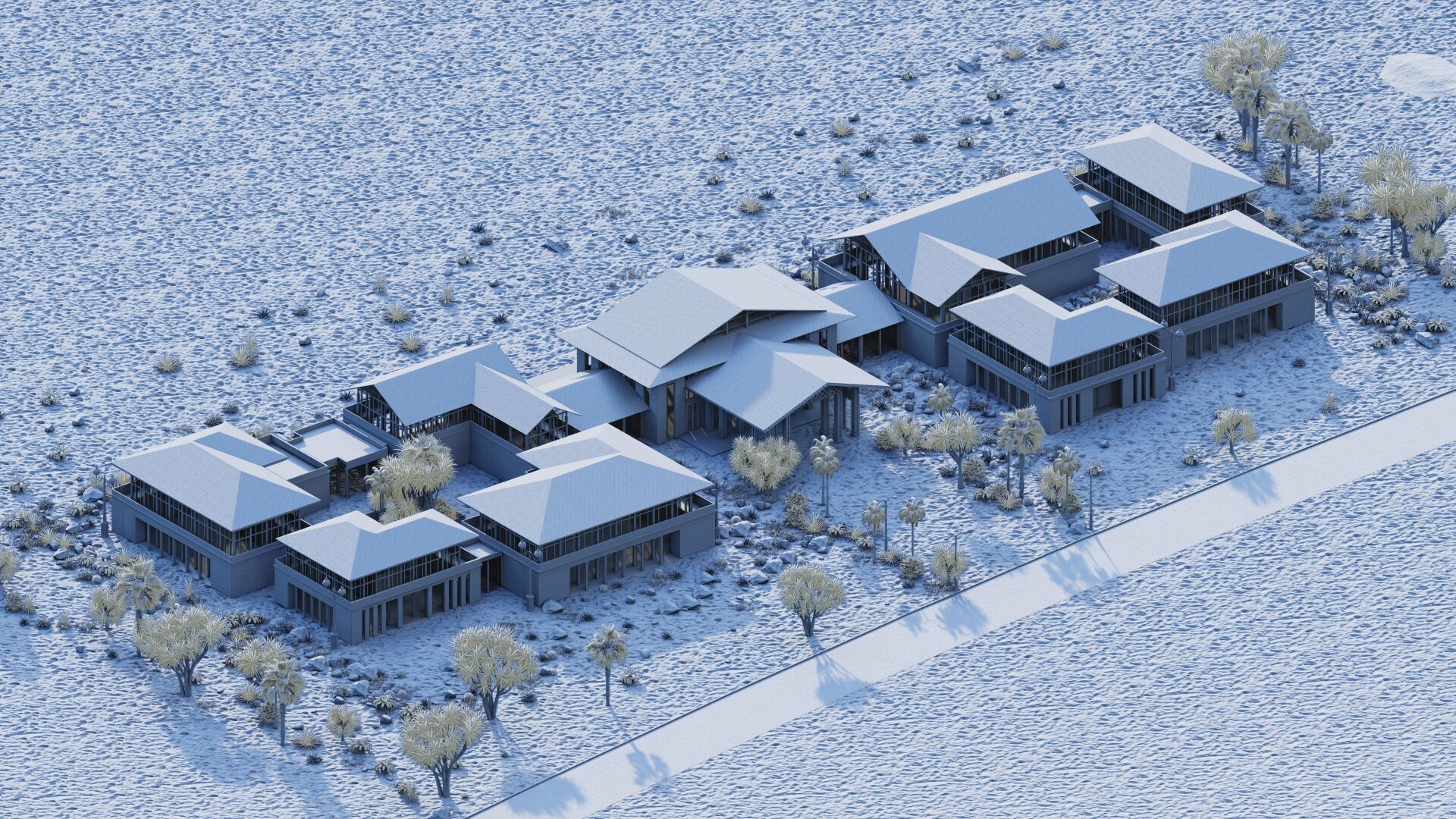 Hotel Beach-Hotel Beach Resort 3D model_24