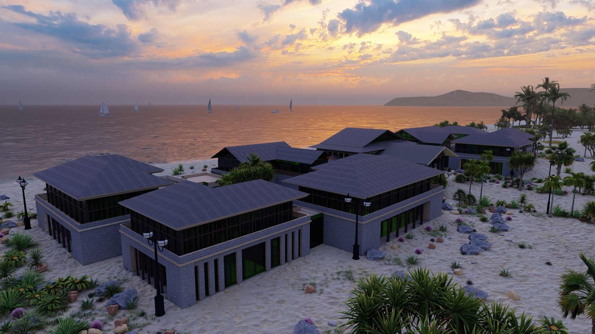 Hotel Beach-Hotel Beach Resort 3D model_19