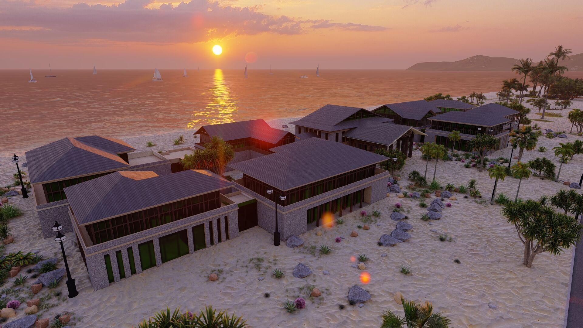 Hotel Beach-Hotel Beach Resort 3D model_14