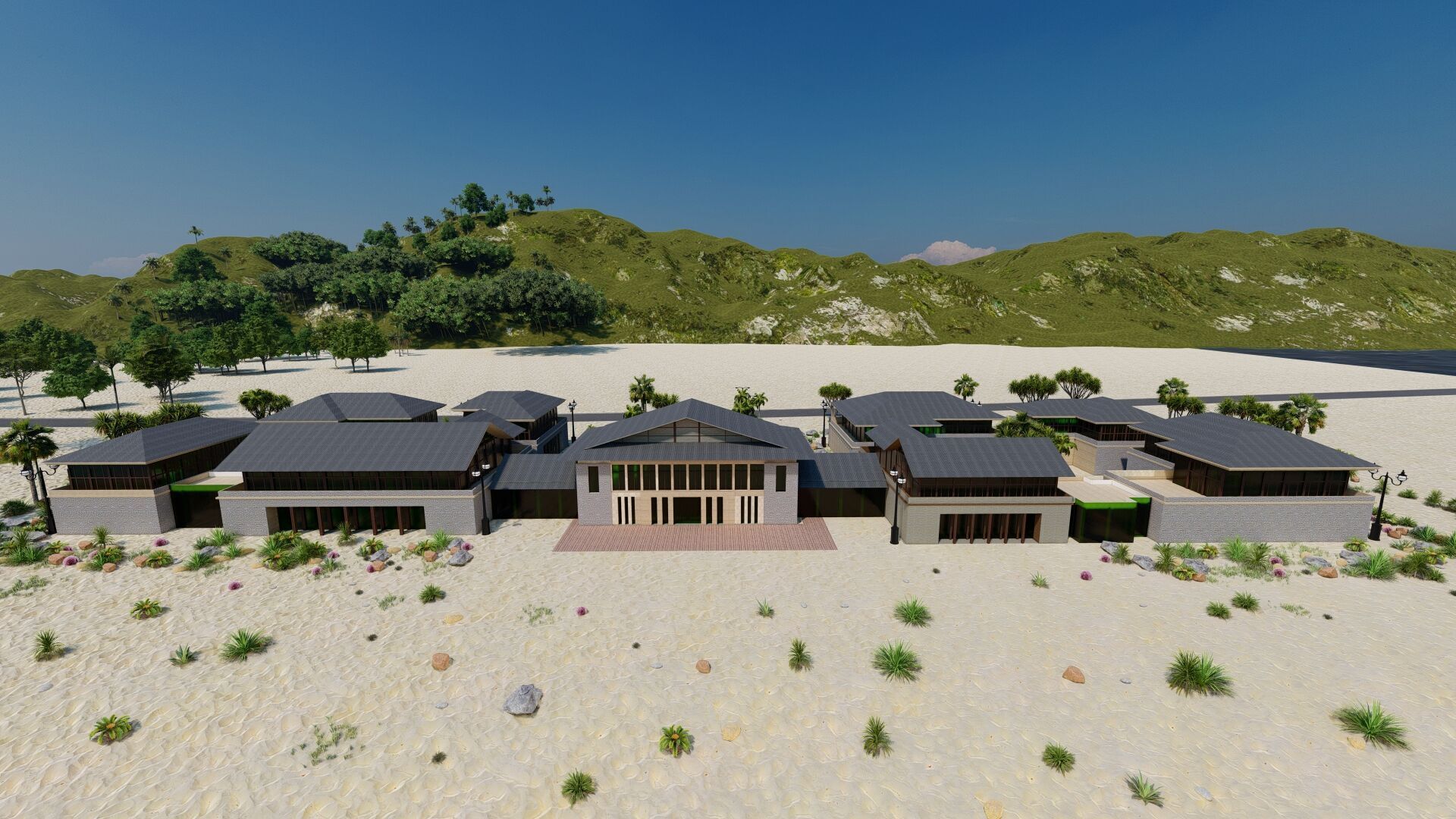 Hotel Beach-Hotel Beach Resort 3D model_12