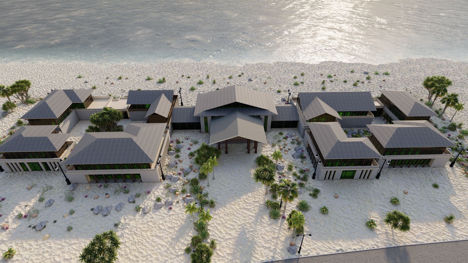 Hotel Beach-Hotel Beach Resort 3D model_3